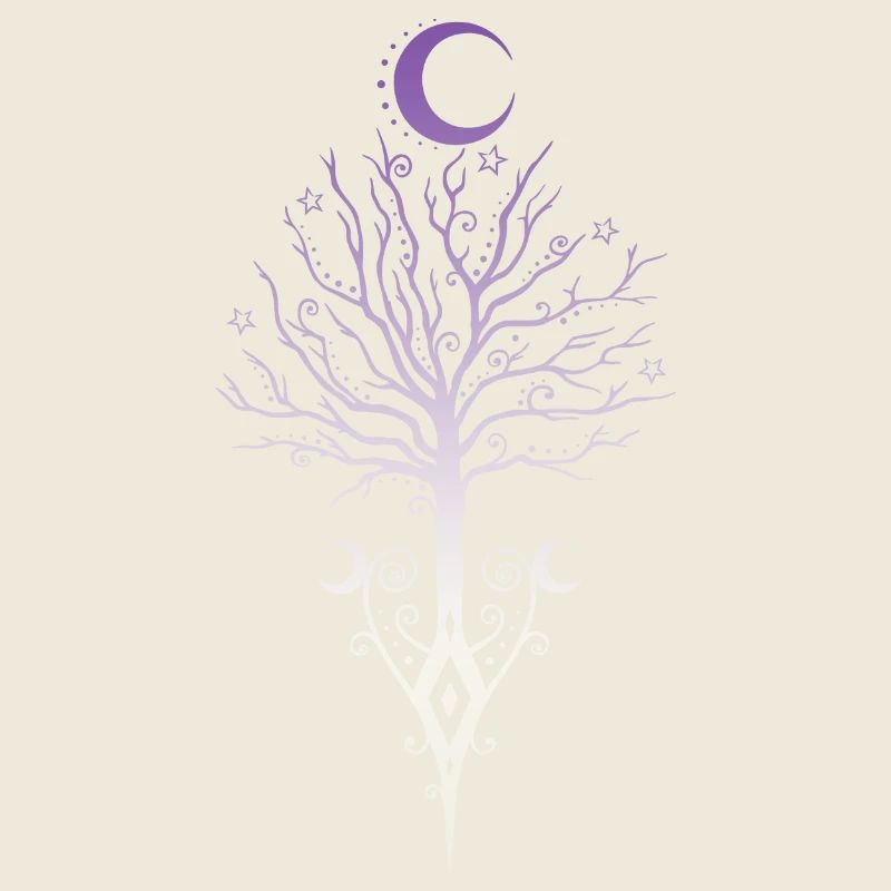 Arbre de lune occulte automne sombre