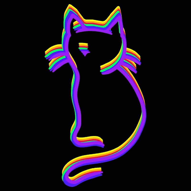 Chat arc-en-ciel LGBT
