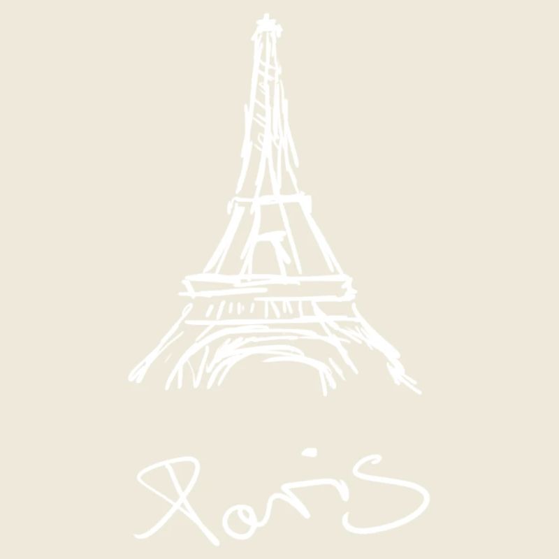 Minimalistische Pariser Eiffelturm-Illustration