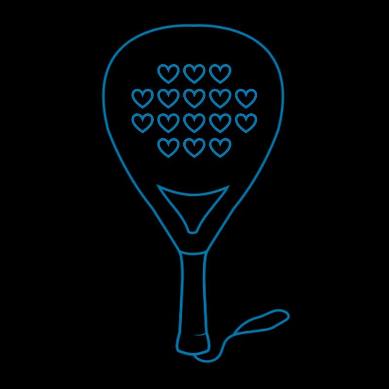 Padel heart blue