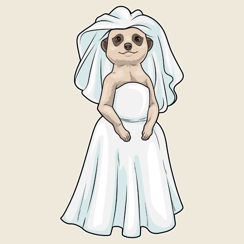 Erdmännchen Braut Schleier Hochzeit