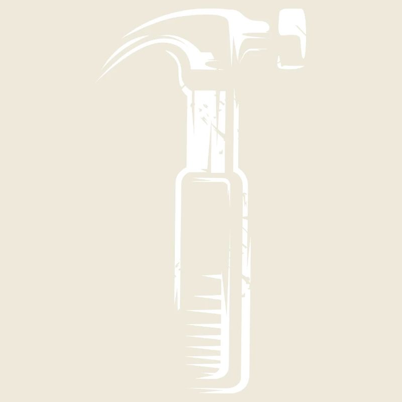Hammer mit Scratch Effekt - Werkzeuge Handwerker