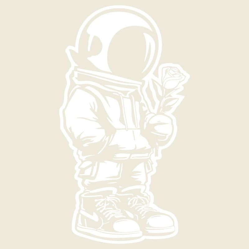 Enfant de l’espace avec rose