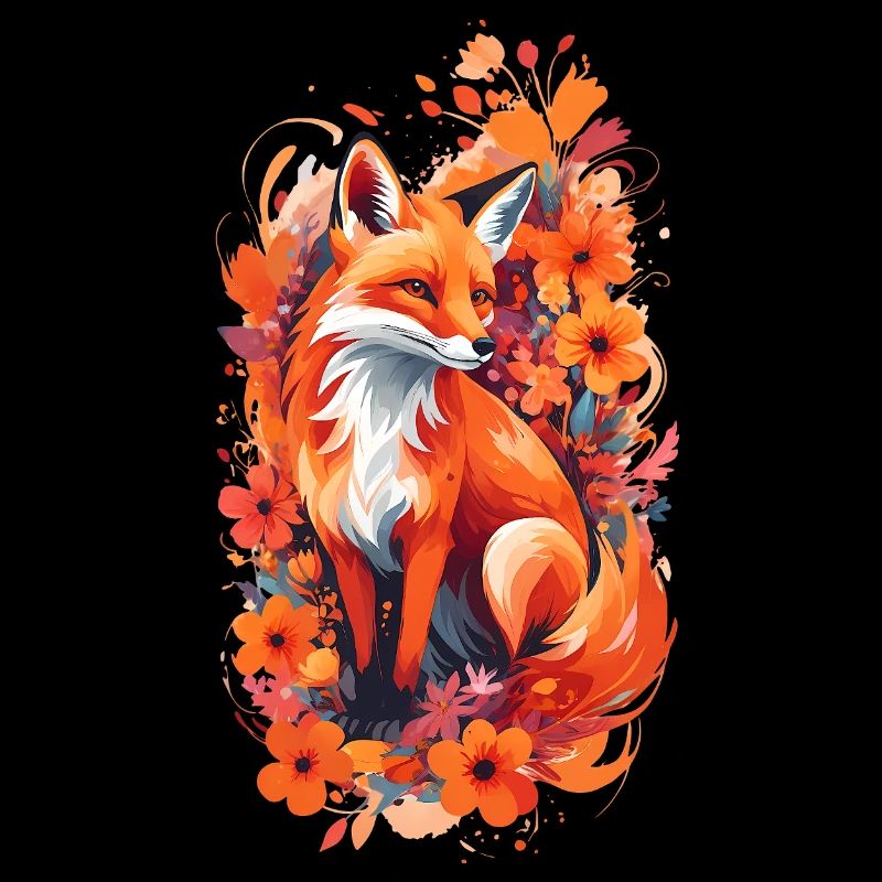 Fuchs Blumen Fuchsliebhaber Geschenk Waldtier