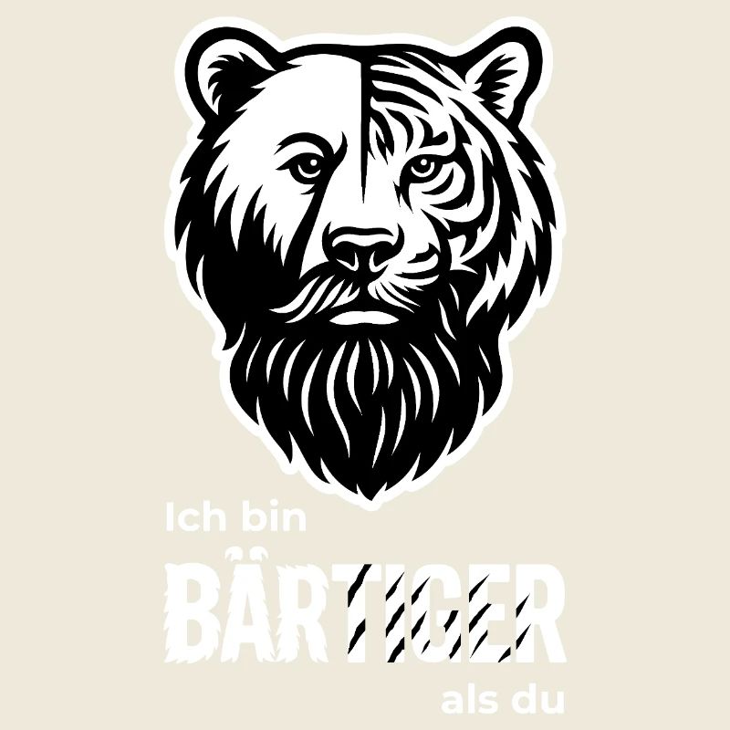 BEARDED Bear & Tiger Beard Pun