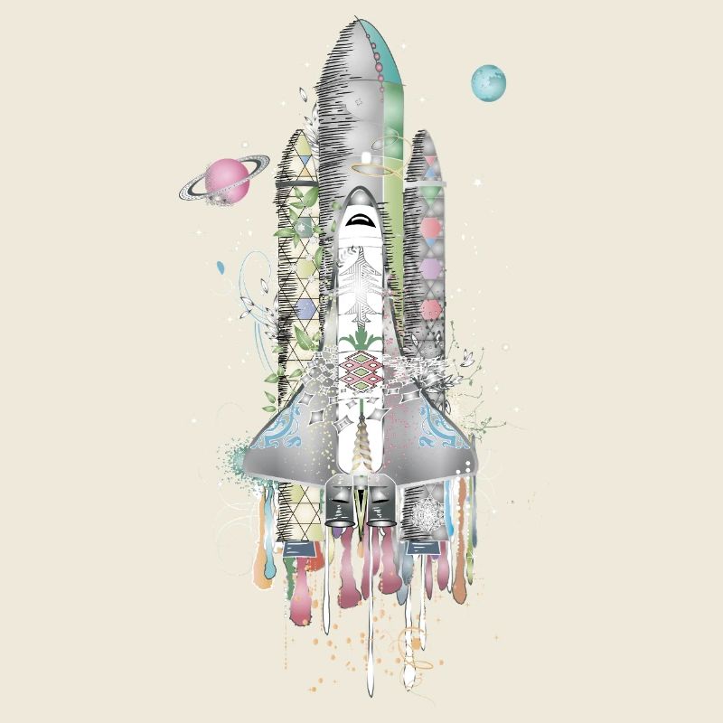 Navette spatiale imaginative - Design artistique