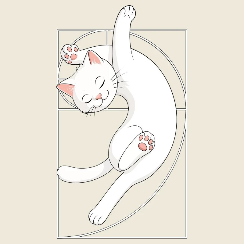 Chat en spirale de Fibonacci