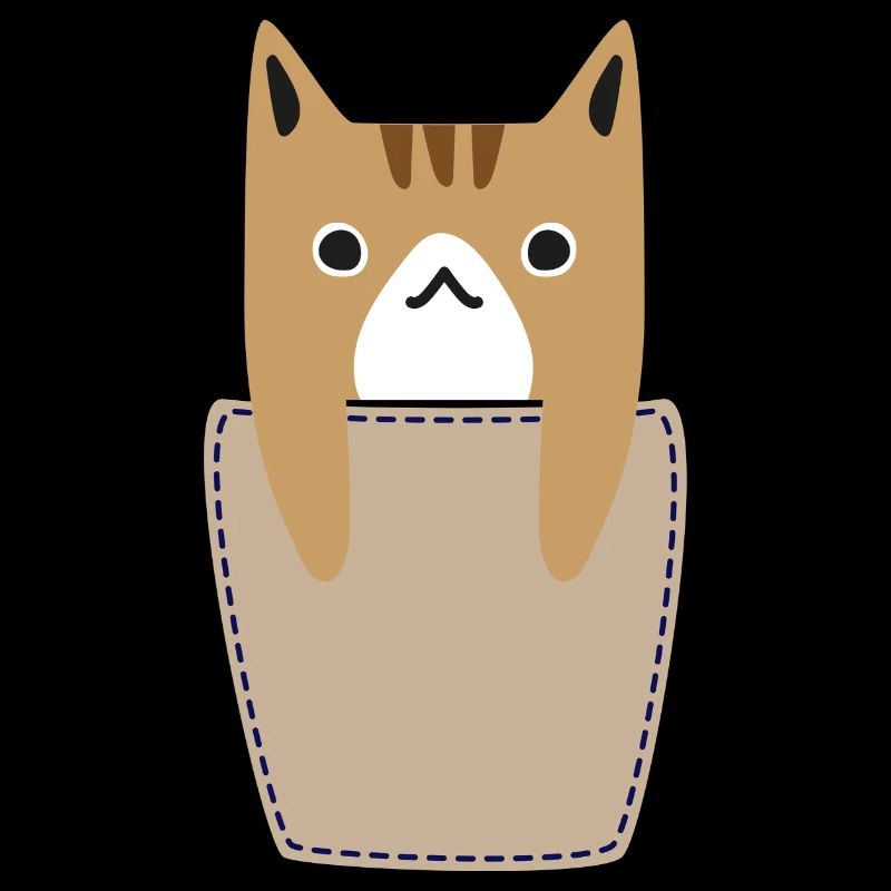 Poche poitrine avec chat