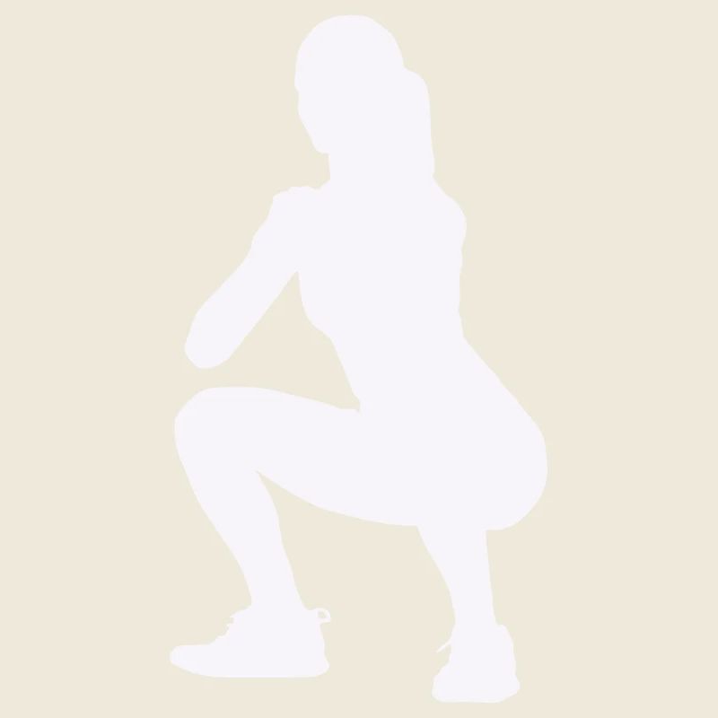 Frau Silhouette Squat