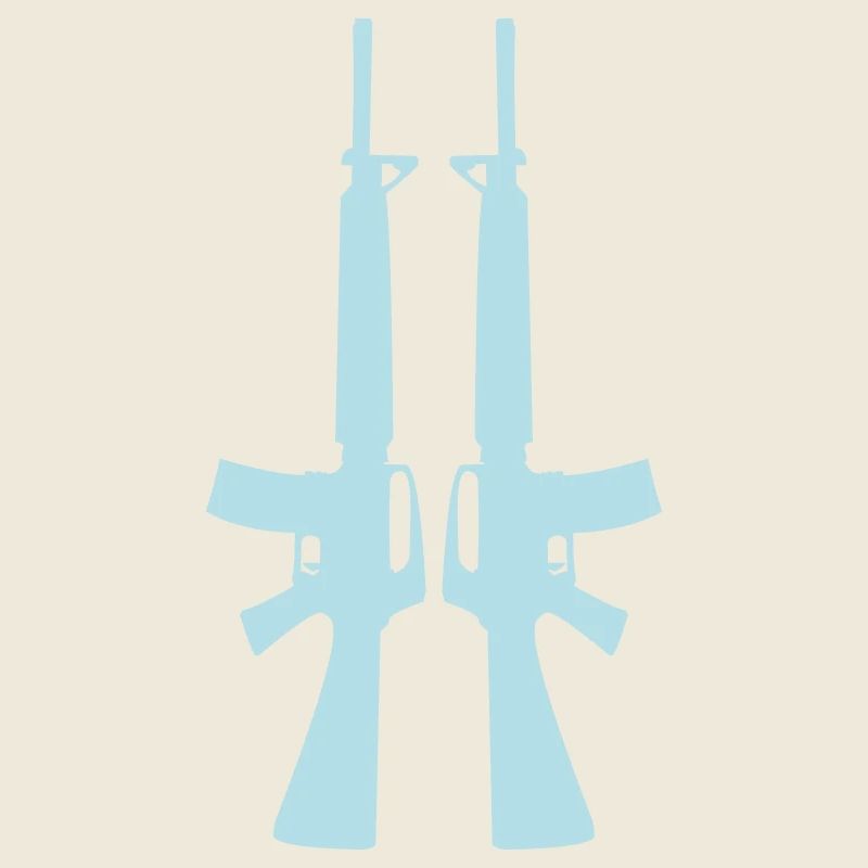 Silhouette du fusil double