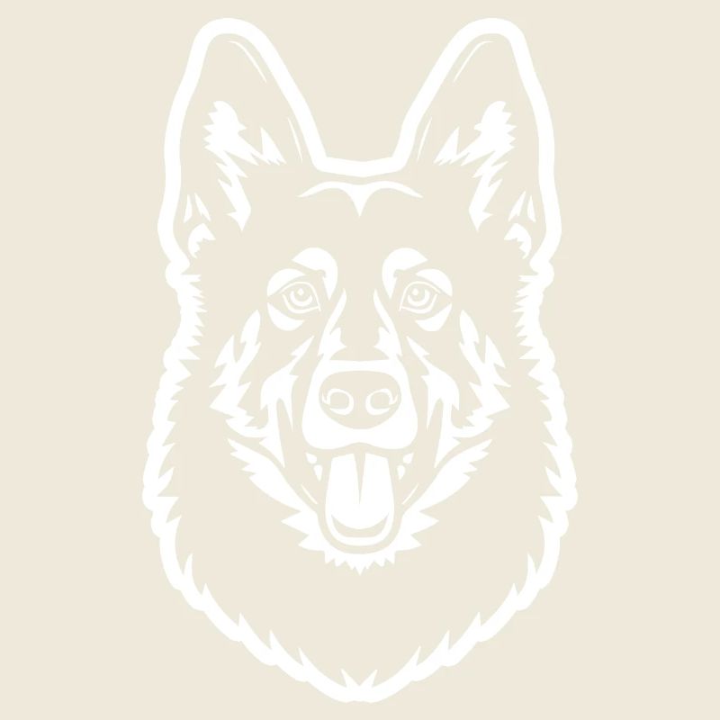 Tête de chien de berger allemand