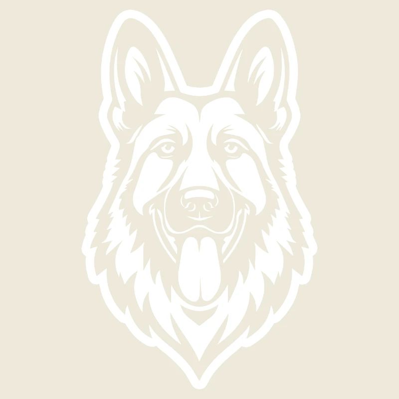 Tête de chien de berger allemand
