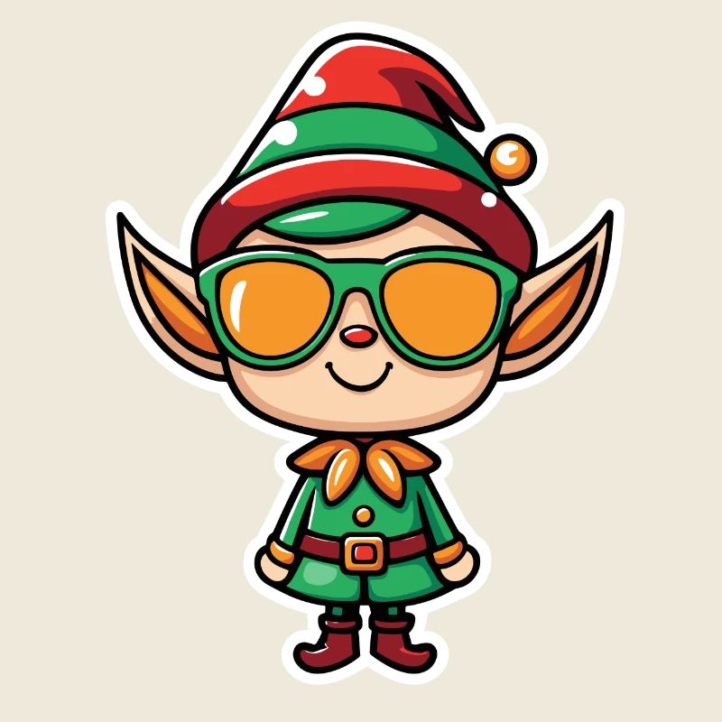 Elf Christmas Drawing