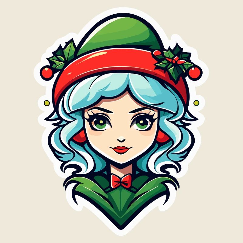 Elf Christmas Illustration