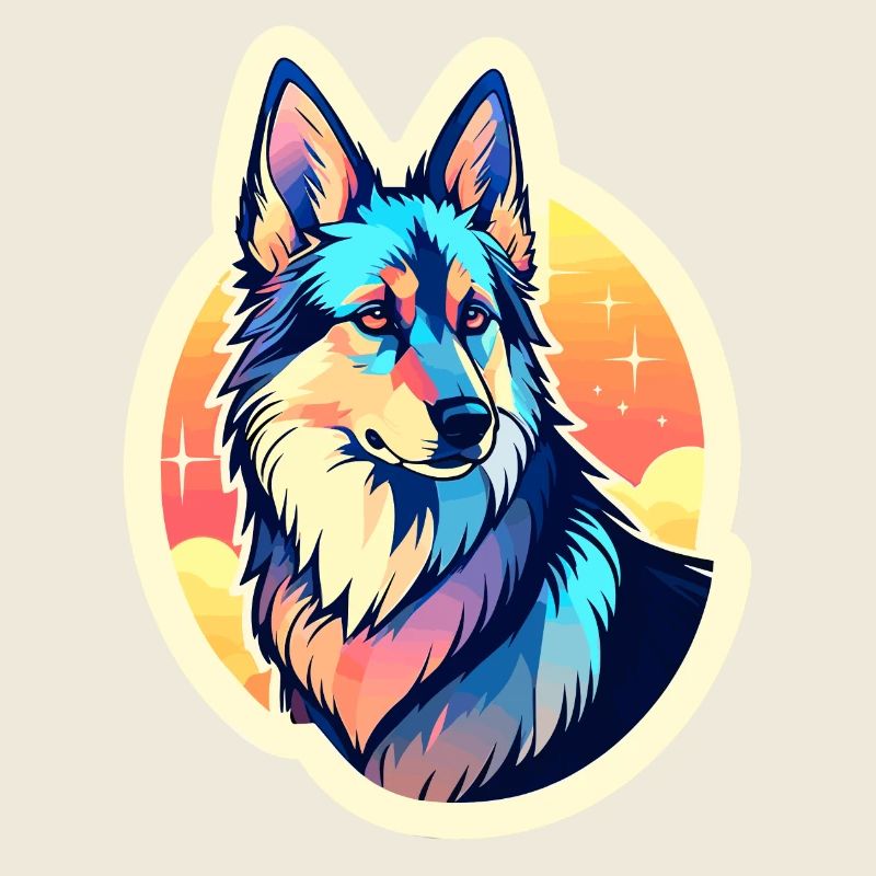 German Shepherd Illustration