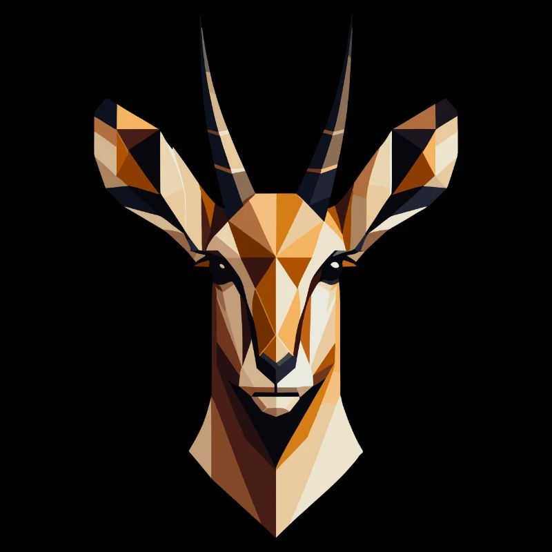 Antilope géométrique abstraite - Design de couleur