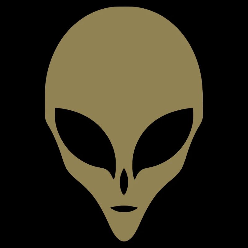 Alien Silhouette Head Face