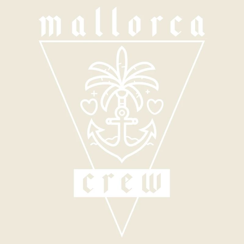 Mallorca Crew Anker Palme Herz Liebe