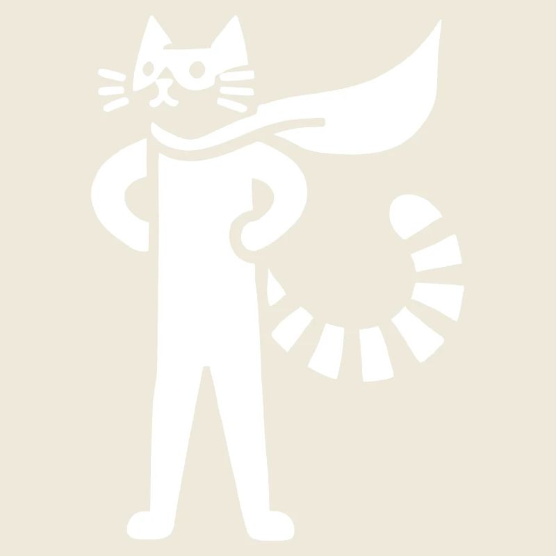 Katzen Superheld Held Silhouette Umhang