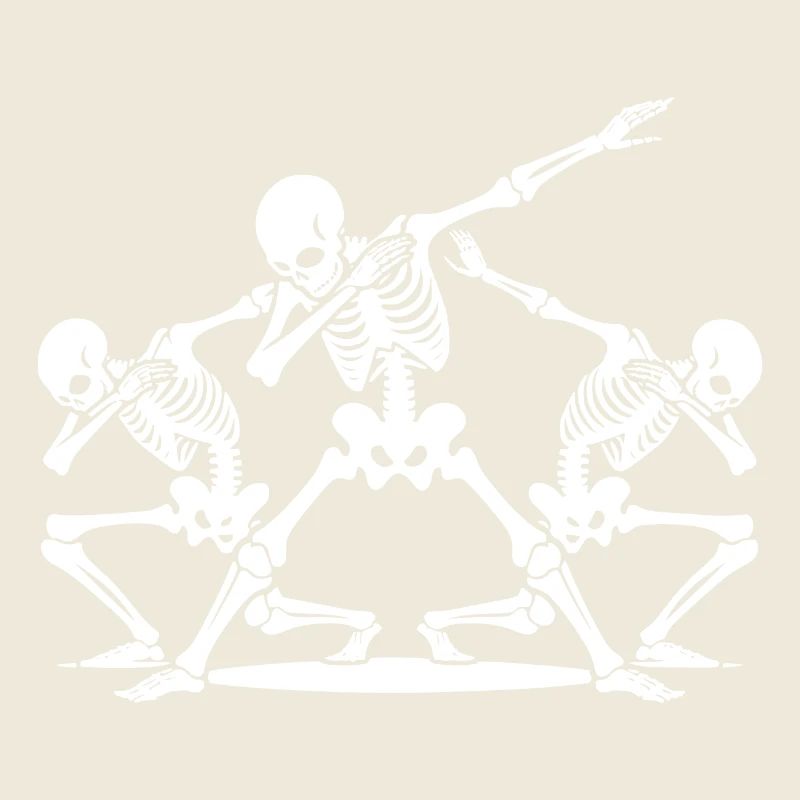 Gespenstische Dabbing Halloween Skelette