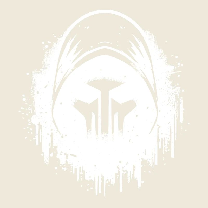 Scary Halloween Ghost Head Under Robe