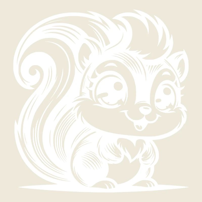 Baby Cartoon Eichhörnchen Bleistift Zeichnung