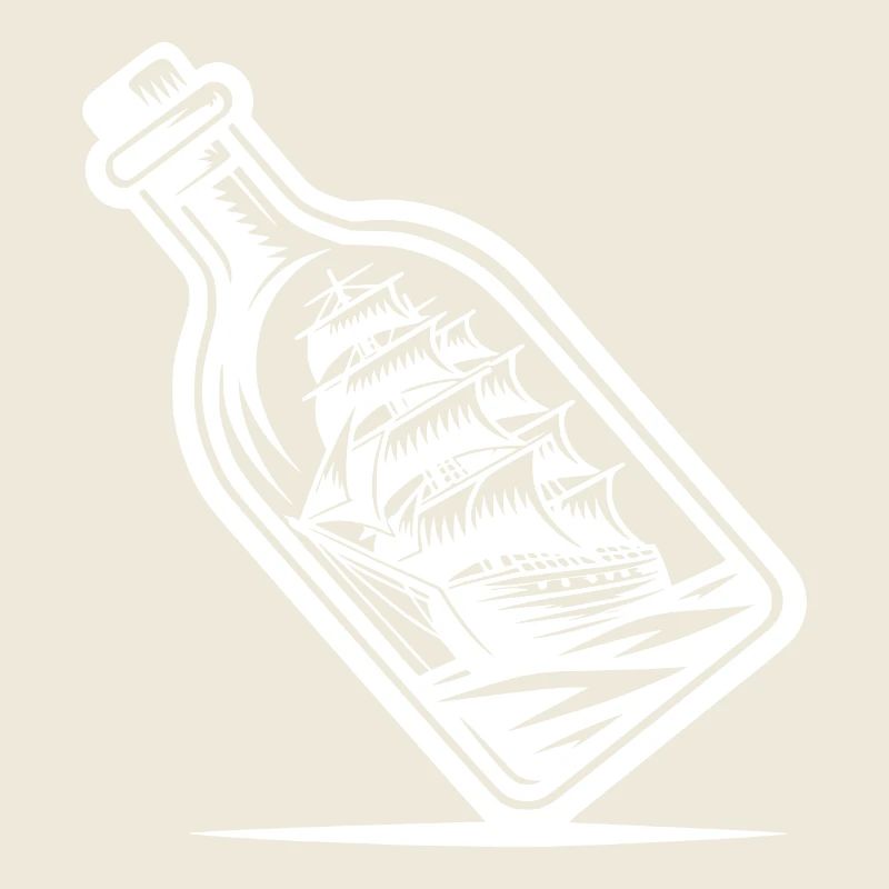 Voilier classique en bouteille