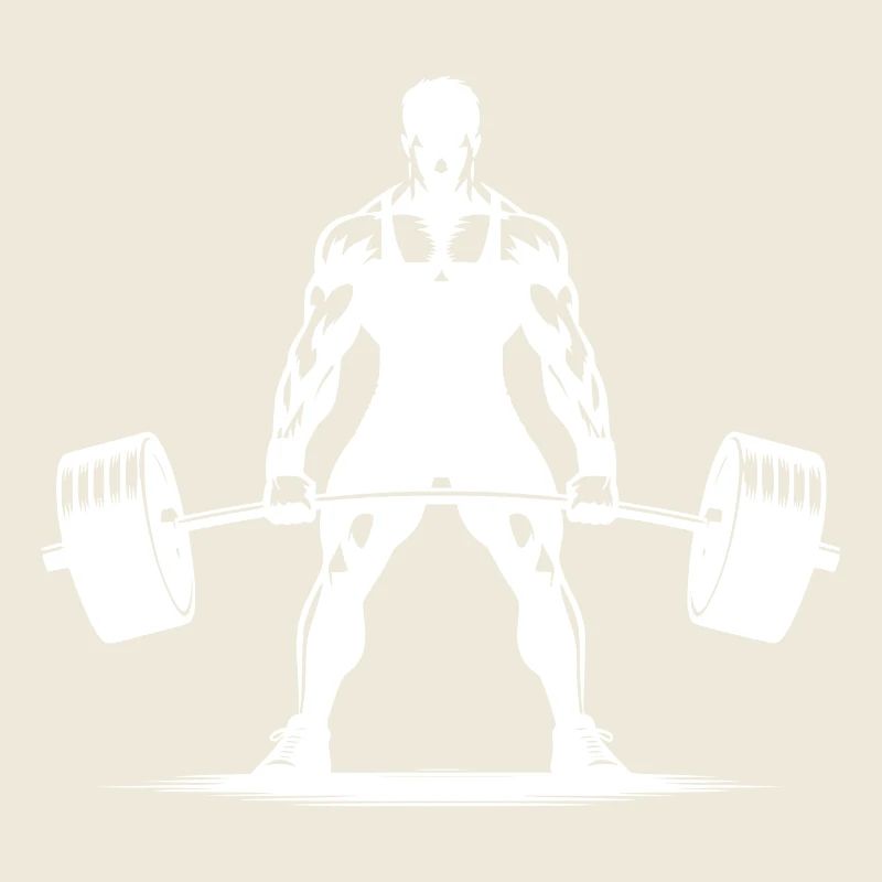 Ambitious athlete with barbell