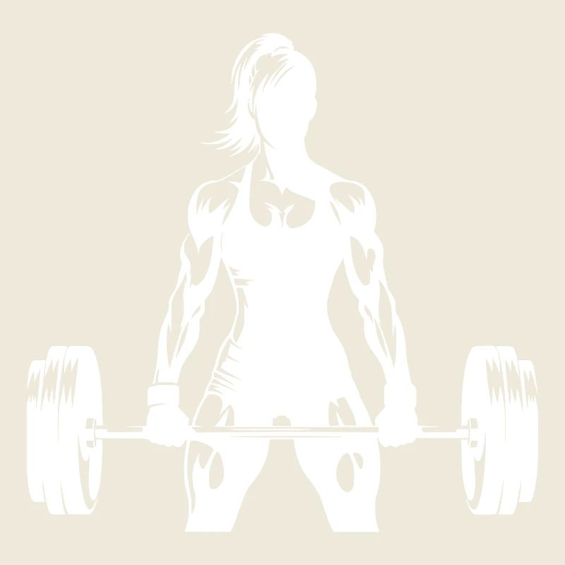Ambitious athlete with barbell