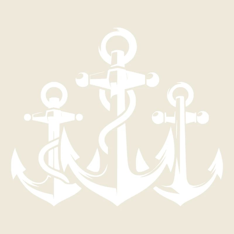 Trois ancrages avec corde autour du fer