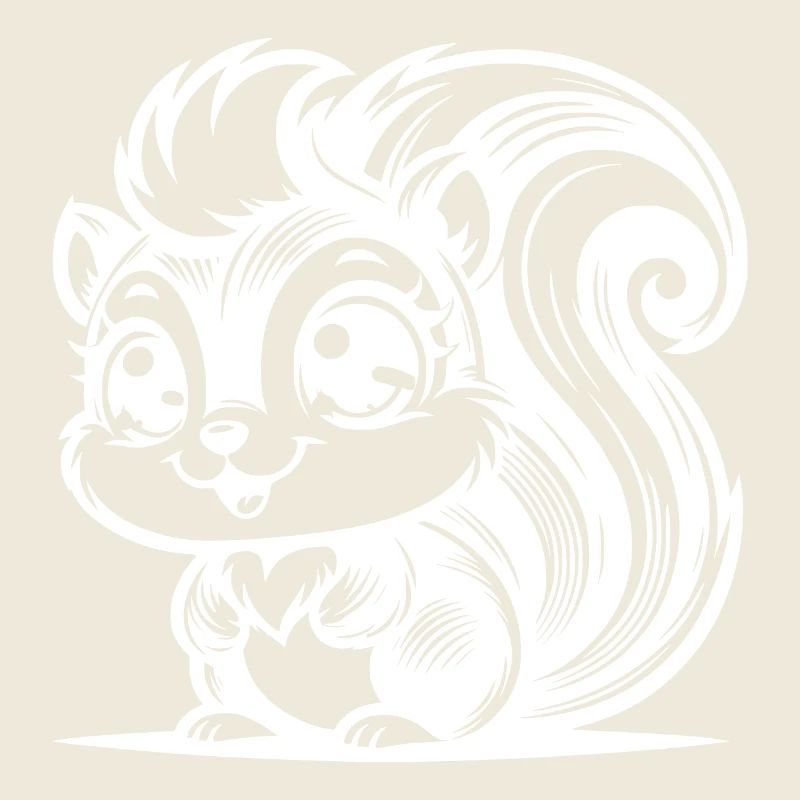 Goldig lächelndes Eichhörnchen mit riesigen Augen