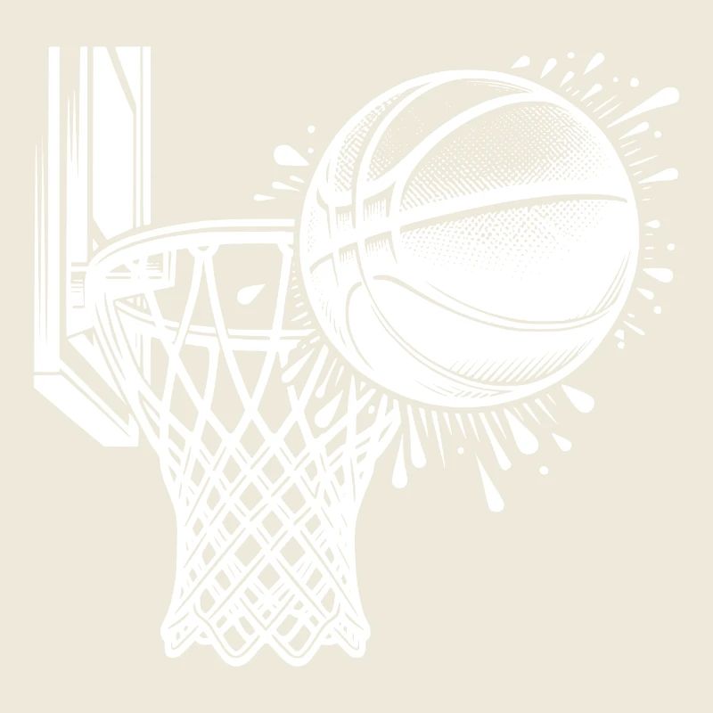 Panier de basket avec basket-ball