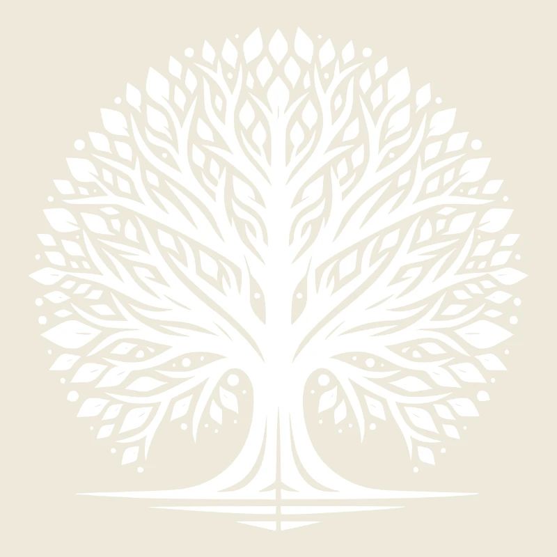 Meditative Lebensbaum Darstellung mit Ästhetik