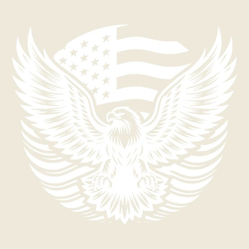Drapeau des États-Unis et aigle aux griffes déployées