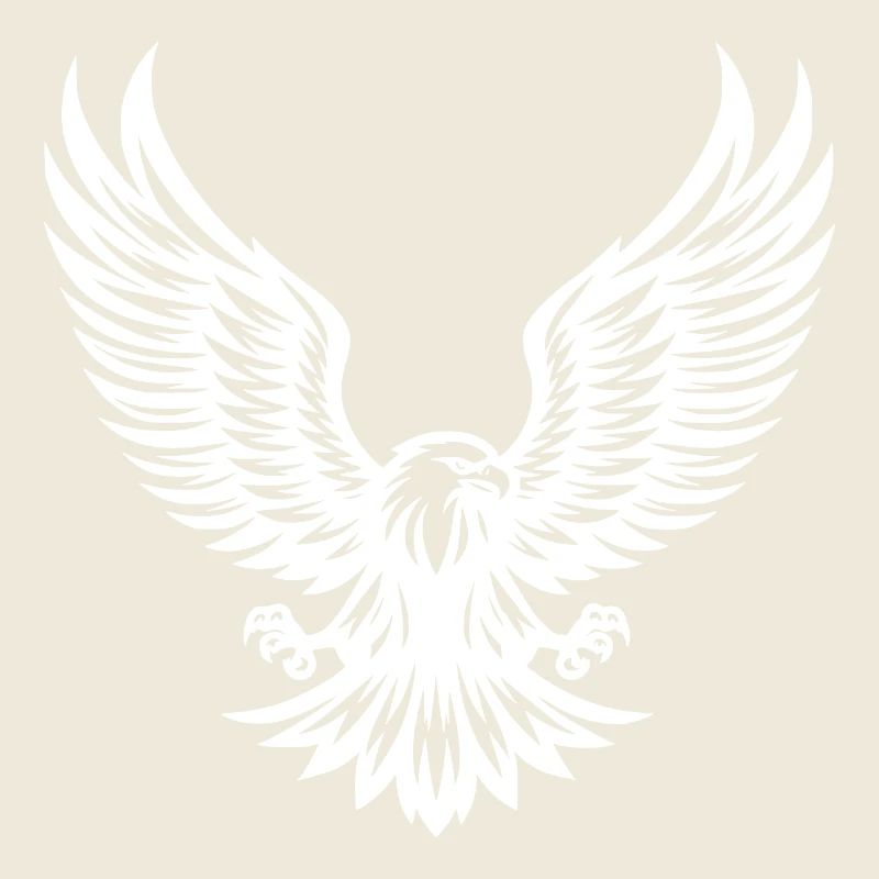 Powerful eagle with spread claws