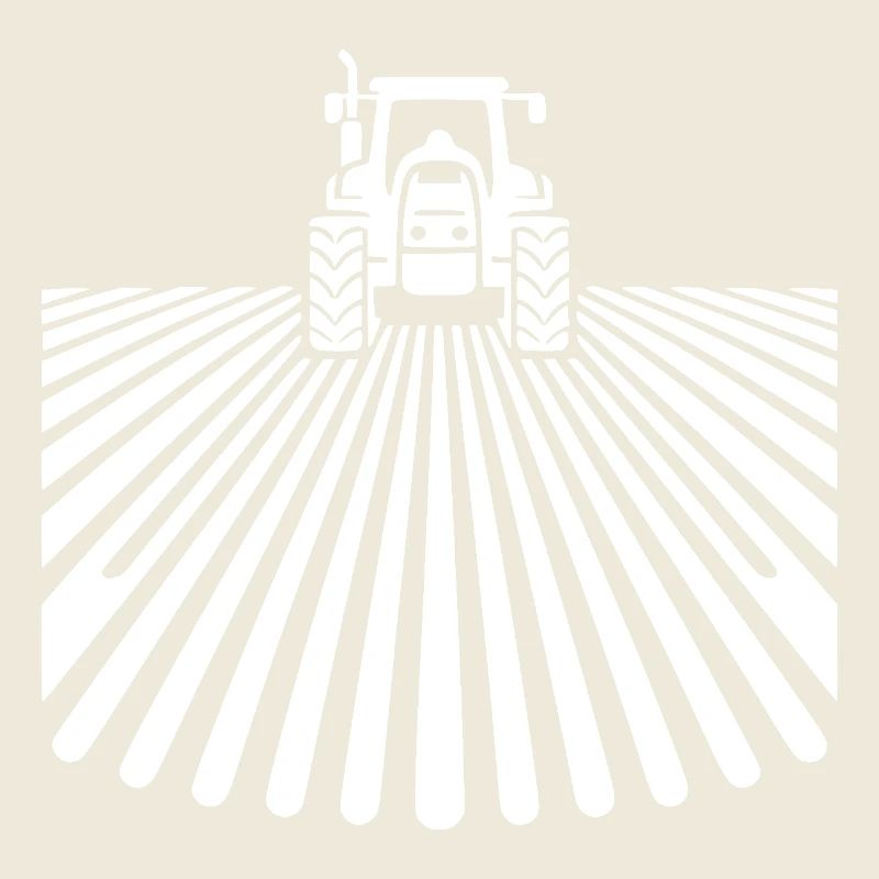 Agricultural logo with tractor