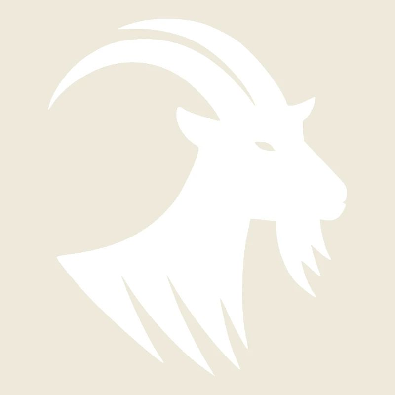 Portrait de silhouette de chèvre avec des cornes