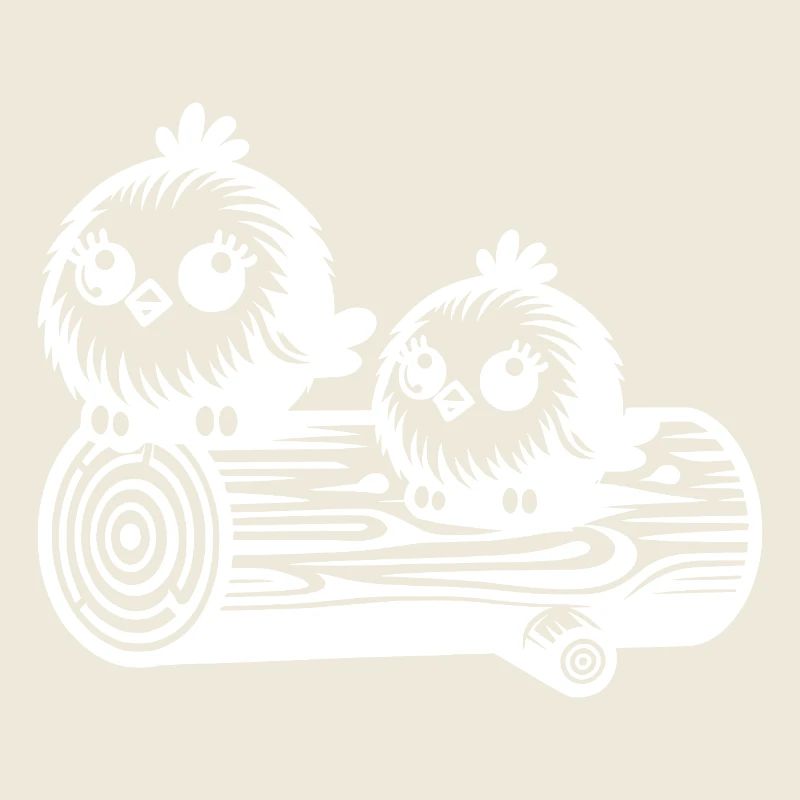 Joyeux petits oiseaux mignons dans le style de dessin animé