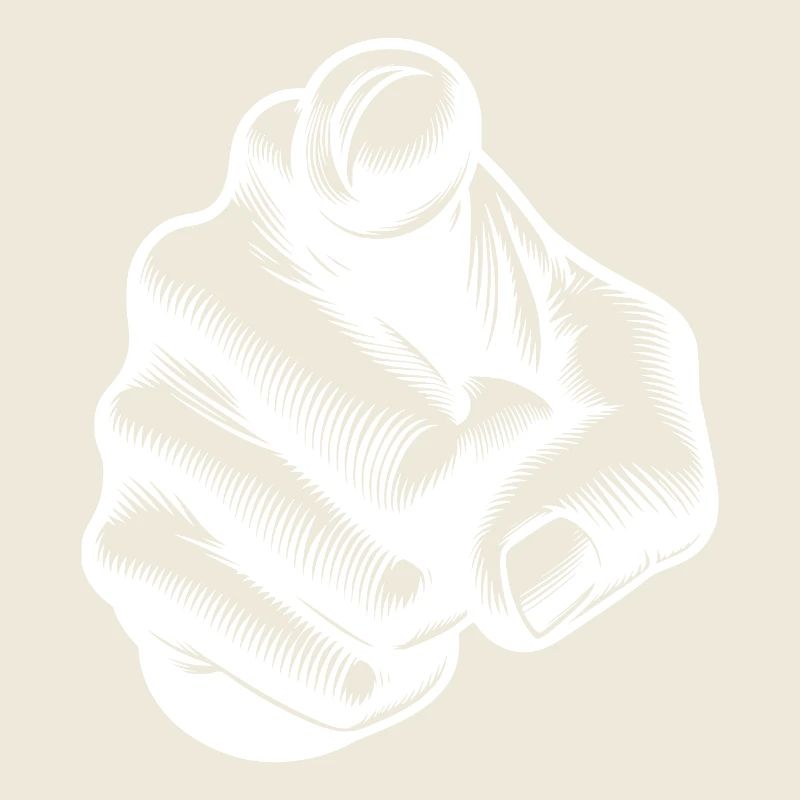 Classic Iconic Finger Pointing Hand Gesture