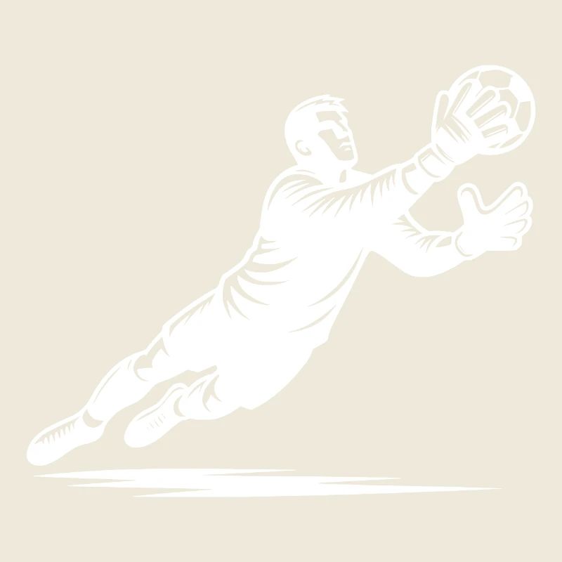 Torhüter pariert den fliegenden Ball