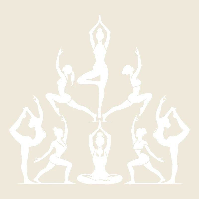 Silhouette de yoga avec grâce et équilibre en mouvement