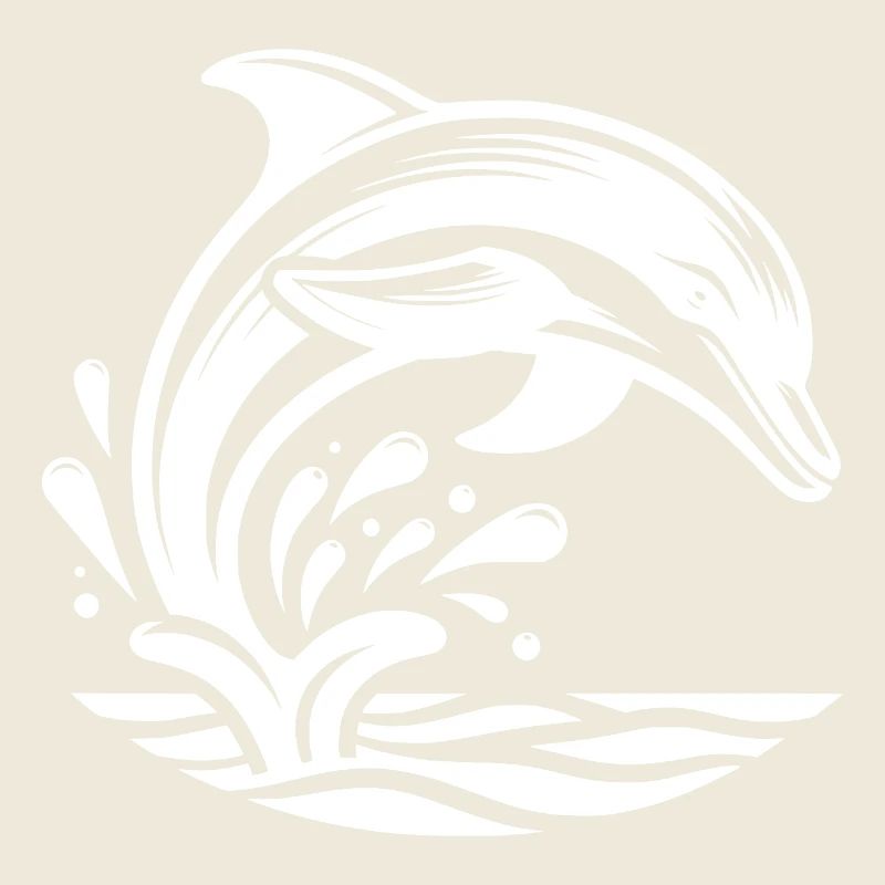 Springender Eleganter Tattoo Delfin