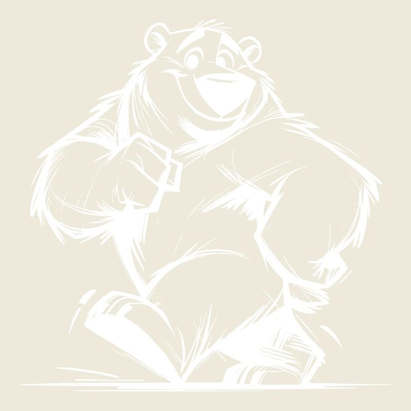 Polar bear stroke by stroke to become a favorite character