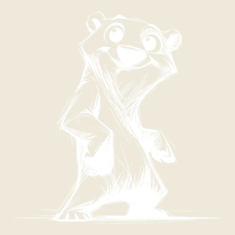 Niedlichkeit trifft Bleistift Eisbär Skizze