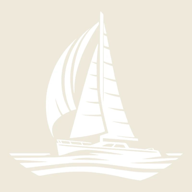 Segelboot bei mit ruhigem Wellengang