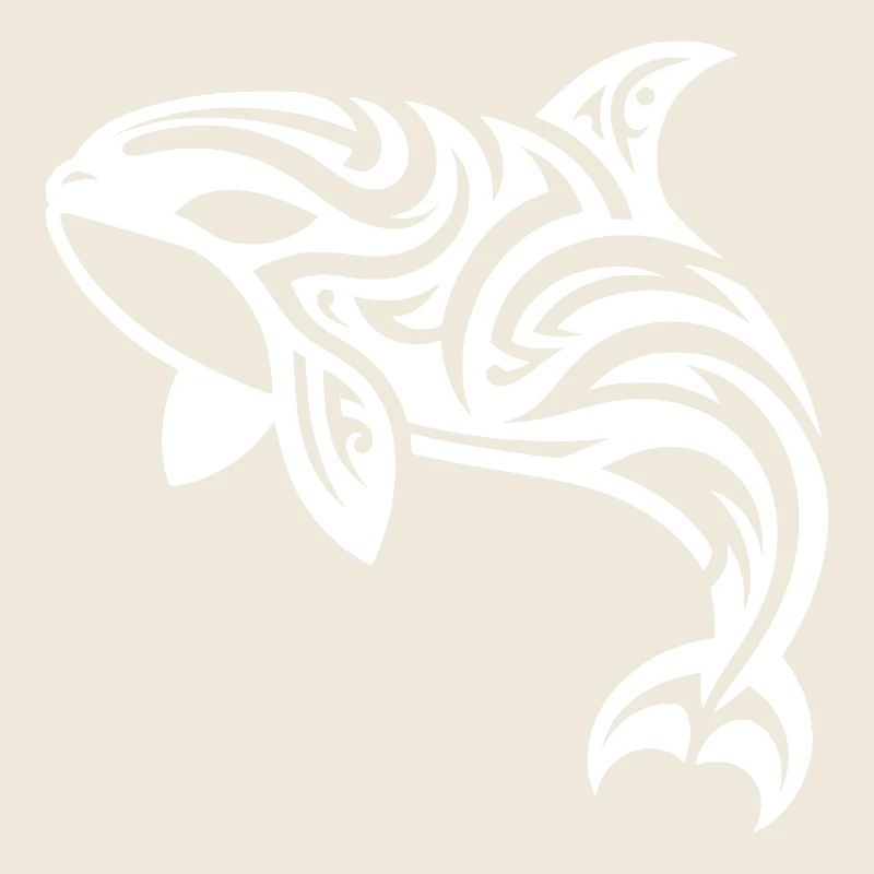 Style de tatouage tribal élégant Orca