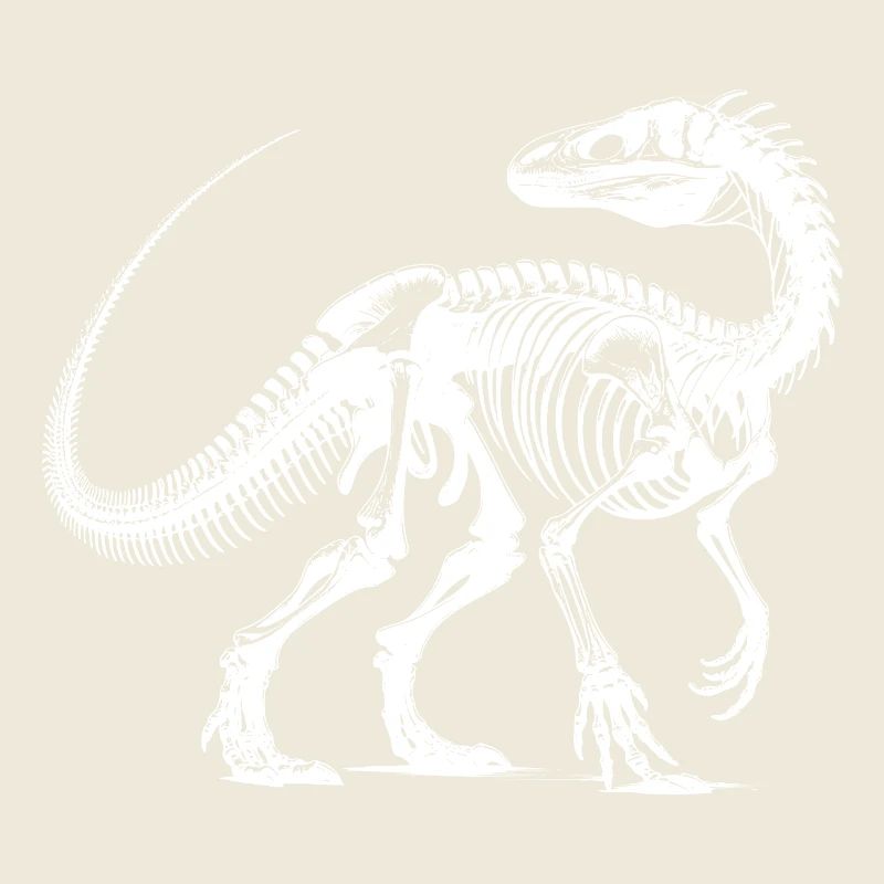 Evolution in Linien Dinosaurier Fossil Knochen