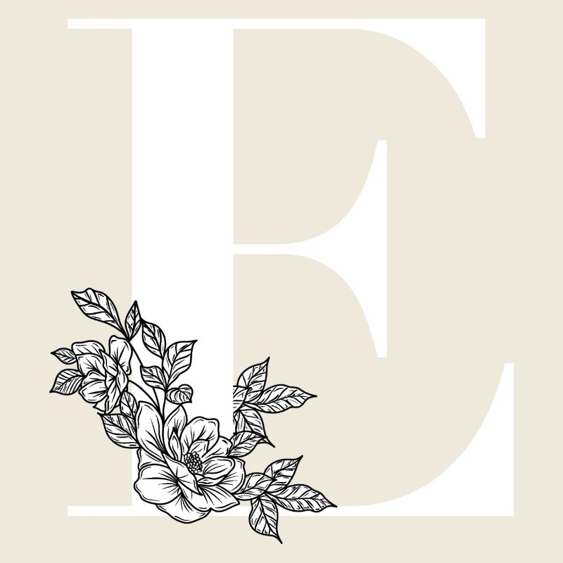 Lettre E Fleur