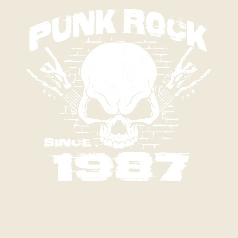 Punk Rock Since 1987 - Skull Rock Hands 37th