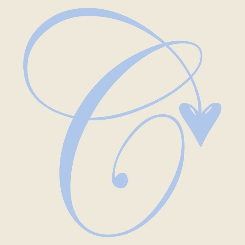 Monogramme C Vigne Coeur